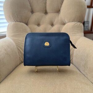 VTG Auth MORABITO PARIS Genuine Textured Leather Large Clutch Bag